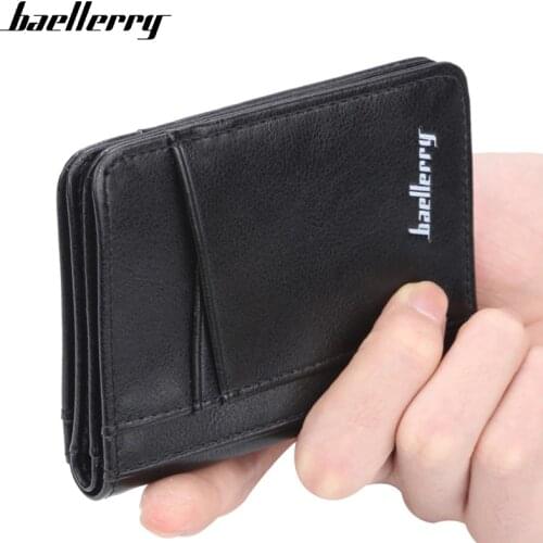 Baellerry Fashion Men Wallets with Coin Pocket Bag ID Card Holder Small Money Purses Dollar Slim Purse Money Clip Drop Shipping