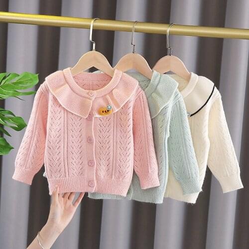 Baby Sweaters Cardigans Long Sleeve Newborn Infant Unisex Knitted Jackets & Coats Button Up Toddler Kids Knitwear Clothes Autumn