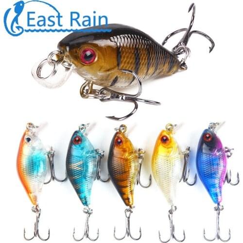 East Rain 1.57in Artificial Bass Fishing Lures Crank Bait Suspend Lures Wobblers Hard Bait 4pcs/lot Free shipping