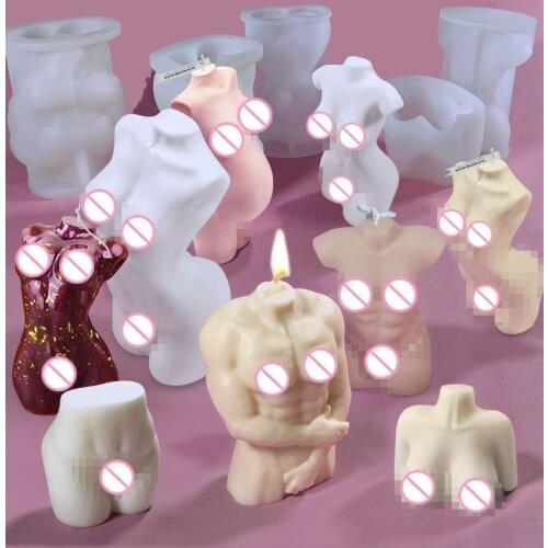 Body Candle Mold Silicone Wax Mould Crystal Epoxy Resin Candle Mold Handicraft Jewelry Decoration Acessories Human Shape Tools