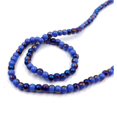 Hot~200pcs 4mm Round Shape Crystal Glass Beads charm Beads Loose Spacer Bead for DIY Jewelry Making YZ23