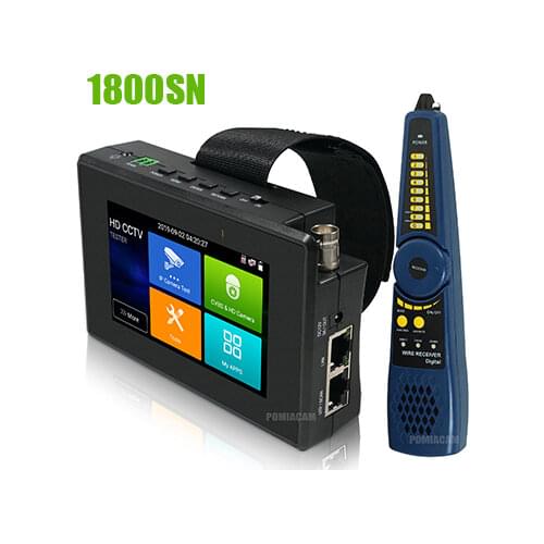 IPC-1800SN 4inch 4K H265 IP Camera tester 8MP AHD TVI CVI CVBS CCTV Tester Monitor with Cable tracer, POE
