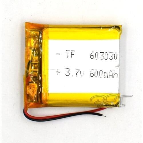 5Pcs 3.7V lithium battery Li-polymer Rechargeable Cell Li-ion Polymer 603030 600mAh For PSP Navi GPS MP3 MP4 Speaker Camera