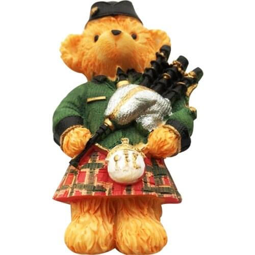 Lychee England Bear Fridge Magnet World Refrigerator Magnetic Sticker Travel Souvenirs Home Kitchen Magnets Decoration