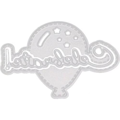 Metal Cutting Dies Balloon Cut Die Mold Celebrate Letter Decoration Scrapbook Paper Craft Knife Mould Blade Punch Stencils Die