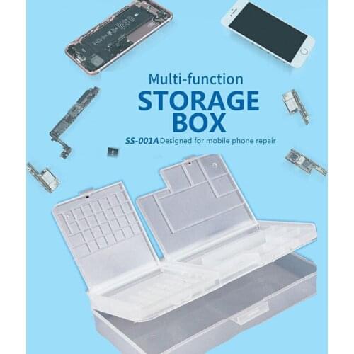 SS-001A Muti-function Storage Box Screw Storage Box Electronic Components Hand Tool Organizer Holder Case for Phone Repair