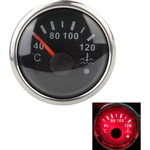 Moto Meter Smart alert Car Truck Boat Water Temp Gauge Waterproof Vehicle Indicator 52mm 40-120℃ Temperature Sensor