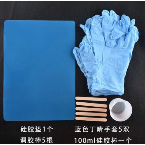 DIY Tool Set Glove Wooden Stirring Silicone Cup For DIY Fashion Crystal Epoxy Hand Kit