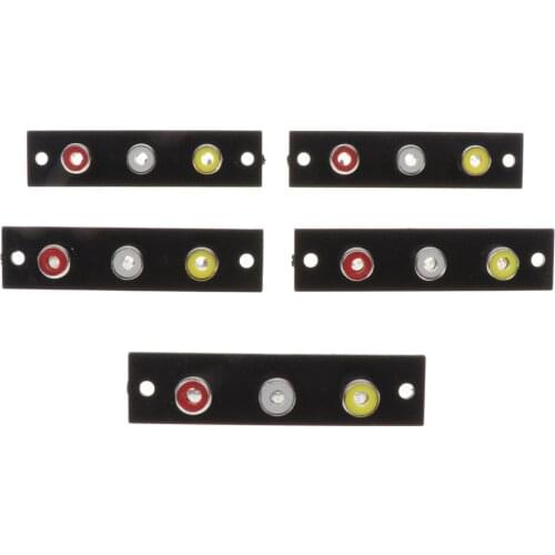 5 Pieces 3 Position Stereo Audio Jack RCA Female Connector Audio Video Adapter