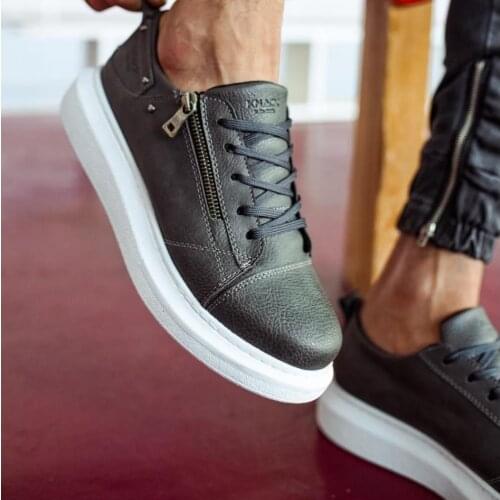 Knack High Outsole Casual Male Shoes 555 Gray Street Fashion New Season New Creation Spring Summer Cool Comfortable