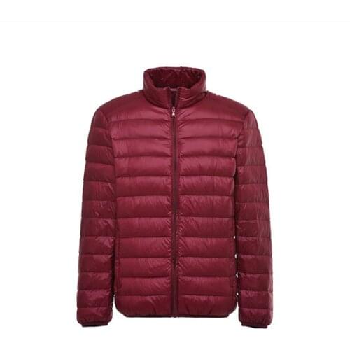 New Autumn Winter Ultra Thin Lightweight Down Jacket Men White Duck Down Coat Windbreaker Feather Jacket Man Portable Warm Coat