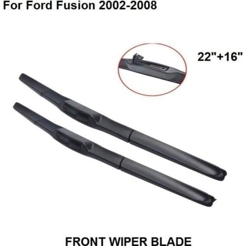 Wiper Blade For Ford Fusion 2002-2008 22"+16" high quality Windscreen Natural Rubber Car Accessories