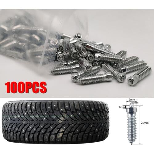 Tungsten carbide tire snow ice studs / professional car tire studs JX6*6-H25/100pcs