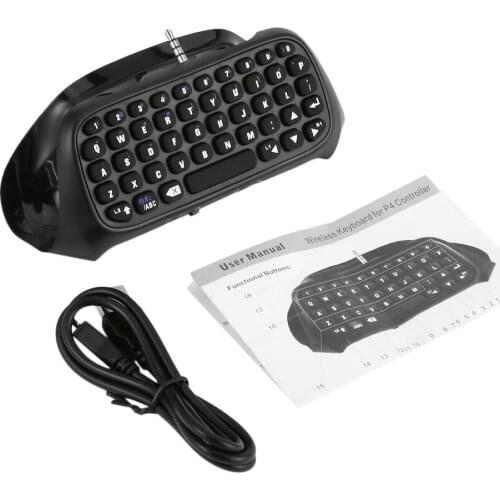 3.5mm Plug Black Bluetooth Mini Wireless Chatpad Message Keyboard for Sony for Playstation 4 for PS4 Controller Drop Shipping