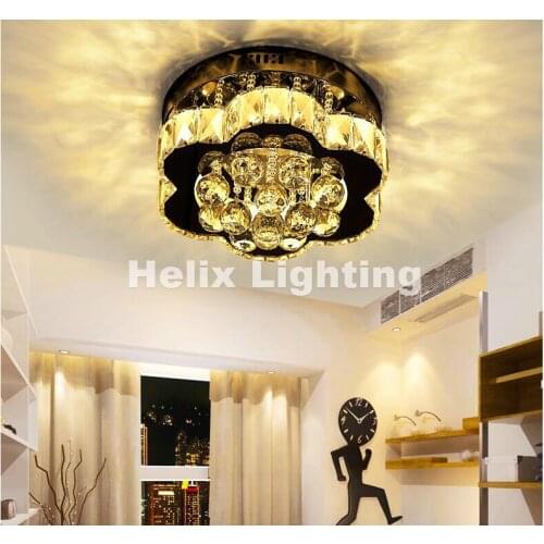 Modern Chrome Art decration 90-265V Modern Hot Sale Floral Style Design LED Crystal Ceiling Lamp Luster Remote LED Crystal Light