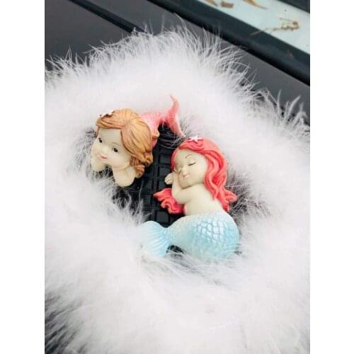 Sleeping Mermaid Baby Silicone Mold for Chocolate Candy Cake Decoration Plaster Ornaments Making Fondant Mould Kitchenware Bake