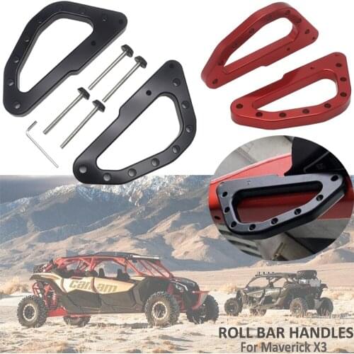 Roll Bar Grab Handles For Can-Am Maverick X3 XDS XRS XMR XRC Turbo RR X3 2017-2021 2020 2019 2018 Heavy Duty Billet Aluminum