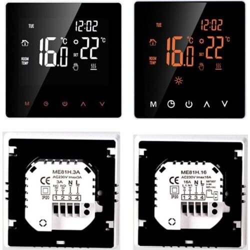 WiFi Smart Thermostat, Electric floor Heating Water Temperature Remote Controller LCD Touch Screen Floor Heating Termostato