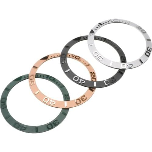 38mm Ceramic Watch Bezel Insert For 40mm Mens Watch Face Watches Replace Accessories Inner Diameter 30.7mm Round Scale Bezel