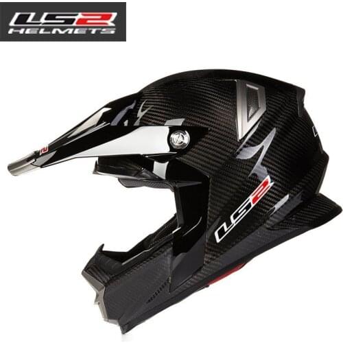 Top quality Authentic LS2 cross-country motorcycle helmet professional MX415 off-road helmets carbon fiber helmets male ECE