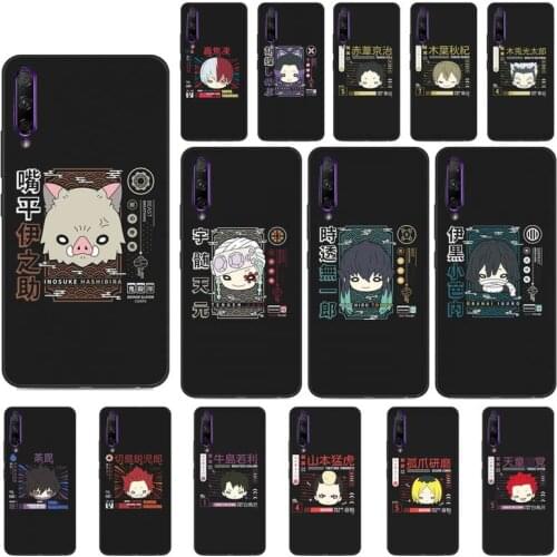 YNDFCNB anime Demon Slayer Haikyuu Phone Case for Huawei Y5 II Y6 II Y5 Y6 Y7 Prime Y7Plus Y9 2018 2019