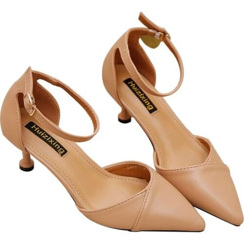 Single Shoes 2019 New Baotou Sandals Female Summer Wild Stiletto Summer With Skirt Sandals Hollow High Heel