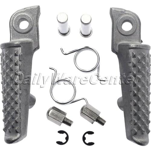 1Pair Motorcycle Aluminum Front Footrest Motorbike Foot Pegs Foot Rests for Honda CBR600RR 2003-2006 CBR1000RR 2004-2014 Chrome