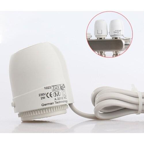 1Pcs NC 230V 2W Electric Thermal Actuator Floor Heating Valve Manifold Underfloor Heating Thermostat Electric Thermal Actuato