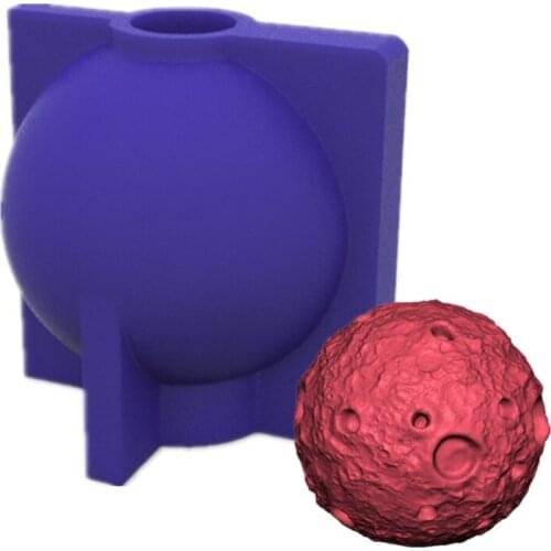 1Pc Moon Shape Silicone 3D Candle Soap Mould DIY Candle Epoxy Mold HandMade Soy Candles Aroma Wax Soap Molds