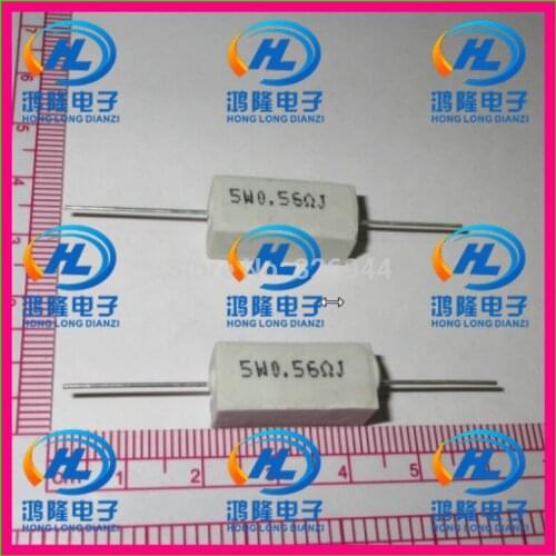 10pcs/lot) 5W 0.56 ohm +/-5% / 5W 0.56R ohm 5% / 5W 0.56RJ