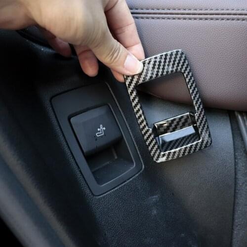 2PCS ABS Carbon Fiber Back Seat Folding Switch Trim Cover Car Accessories For BMW X3 G01 X4 G02 IX3 G08 M Sport