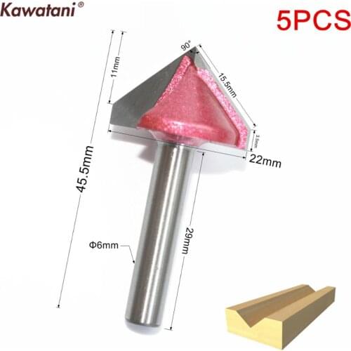 6mm*90degree*22mm,CNC Tungsten steel 3D V bit,CNC machine tool,PVC,MDF,Acrylic,Carbide end mill,woodworking insert router bit