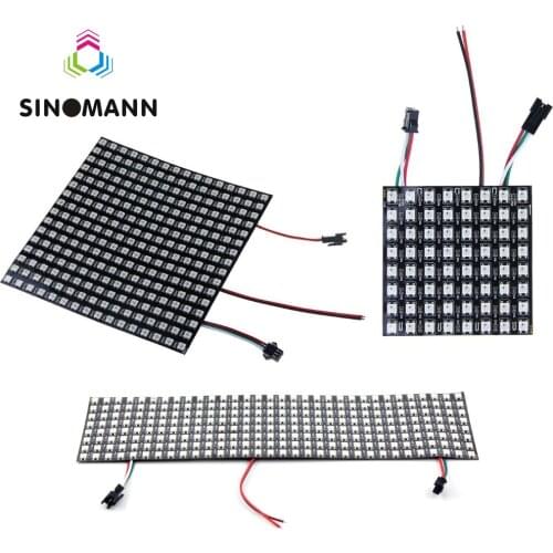 8*8,16*16,8*32 Pixel 256 Pixels WS2812B Digital Flexible LED Programmed Panel Screen Individually Addressable Full Color DC5V