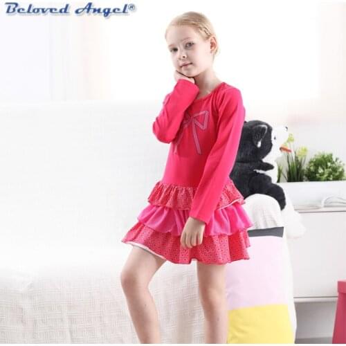 Brand New Girl Clothes Long Sleeve Kids Dress for Girl Flower Princess Dress Vestdios Girls Winter Tutu Dress Prom Designs