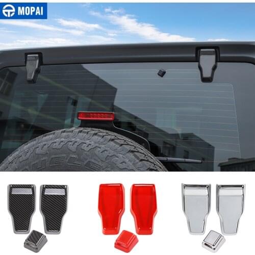 MOPAI Car Stickers for Jeep Wrangler JL 2018 Rear Door Window Glass Wipers Nozzle Decoration Cover for Jeep Wrangler Accessories