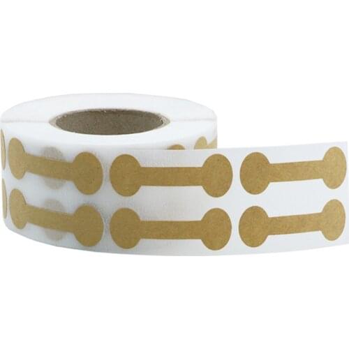 Wholesale Portable Blank Paper Jewelry Price Tag Brown Dumbell Tag Rectangle Self-Sticker Label Tool Ring Bracelet Jewelry Tags