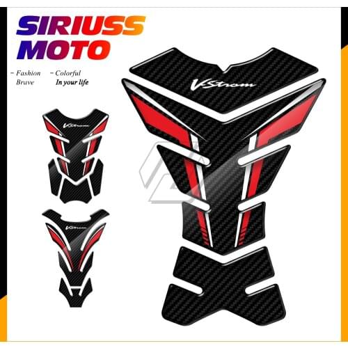 3D Carbon-look Motorcycle Tank Pad Protector Case for Suzuki V-Strom 250 650 1000 1000XT