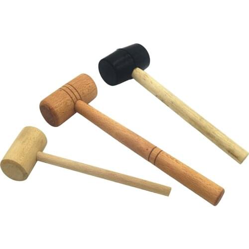 Natural Wooden Beech Wood Mallet Carving Solid Beechwood Damage-Free Striking for Lobster, and Other Shellfish