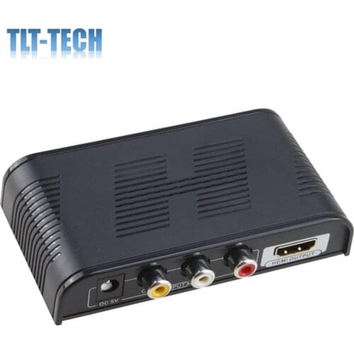 High Definition 720P/1080P Mini AV Composite Video/Audio RCA CVBS to HDMI Converter Box Support Upscaler for HDTV,VHS, VCR, DVD