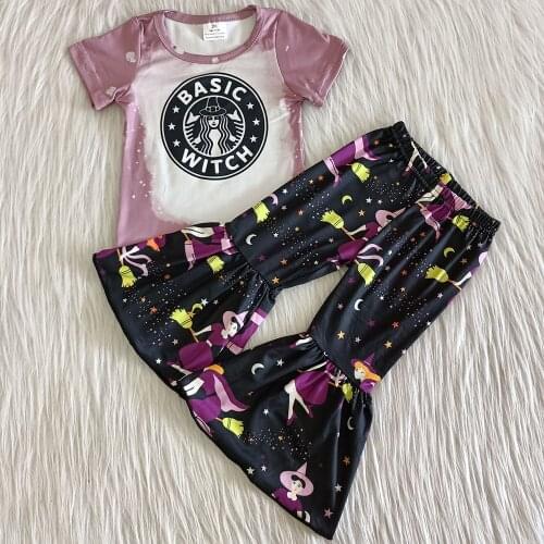 2020 hot sale fall outfits kids designer clothes girls boutique outfits baby girls bell bottom outfit boutique children clothing