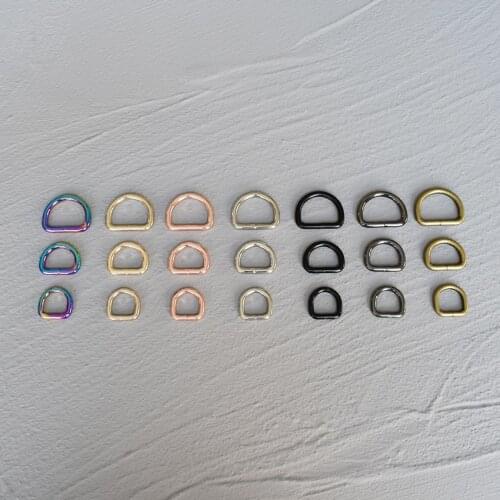 10 Pcs 15/20/25/30mm Metal D Ring DIY Mountaineering Bag Dog Collar Leash Belt Sewing Knapsack Garment Pursestraps Clip Clasp