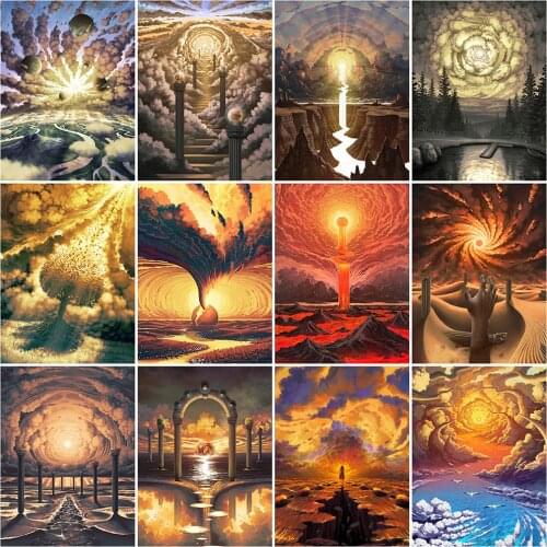 MomoArt Diamond Painting Nature Full Drill Square Diamond Embroidery Scenery Picture Of Rhinestone Mosaic Handmade Hobby