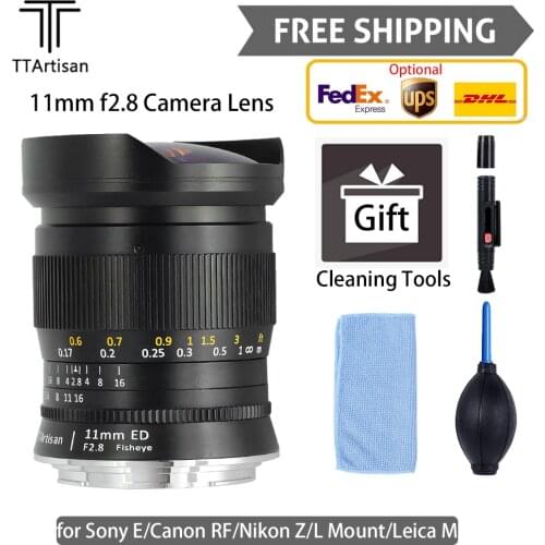 TTartisan 11mm f2.8 Fisheye Camera Lens Full Frame Prime for L Mount Nikon Z Canon RF Sony E Leica M Photo Studio Free Shipping