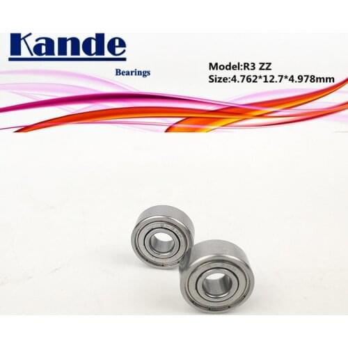 Kande Bearings R3 10pcs ABEC-1 R3ZZ 10pcs ABEC-5 R3 ZZ Inch Bearing 4.762x12.7x4.978mm