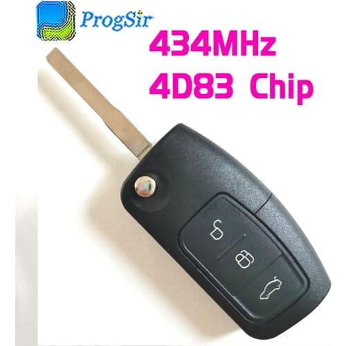315Mhz 434 MHz 3 Button Key Remote Control With 4D 63 80bit Chip 4D 83 Chip for Ford