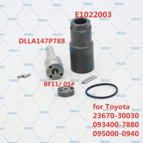 23670-30030 Common Rail Injector Overhaul Repair Kits 095000-0940 Dlla 147p788 Control Valve Plate BF11 093400-7880 for Toyota