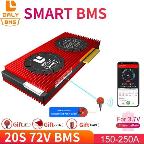Smart BMS 20S 72V 8650 battery pack Li ion Lithium 3.7V 150A 200A 250A Bluetooth CAN UART Scooter EV