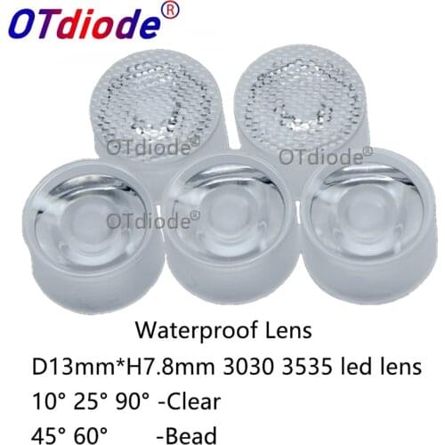 13mm 3535 CREE XPE XPE2 XPG XPG2 XTE Epiled/Semiled 3535 LED Lens waterproof 3030 Chip Diode Clear Bead Surface Integrated lens
