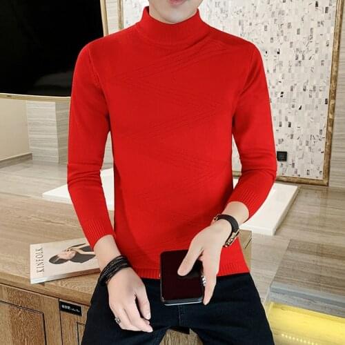 New Sweater Casual O-Neck Pullovers White Red Black Long Sleeved Mens Sweater Fashion Winter Grey Daily Casual Mens Sweaters