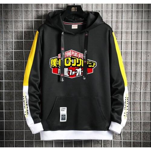 Anime My Hero Academi Hoodie teenagers Popular Harajuku Hoodeds Pullover Streetwear Casual Fake Two-Piece jacket coat